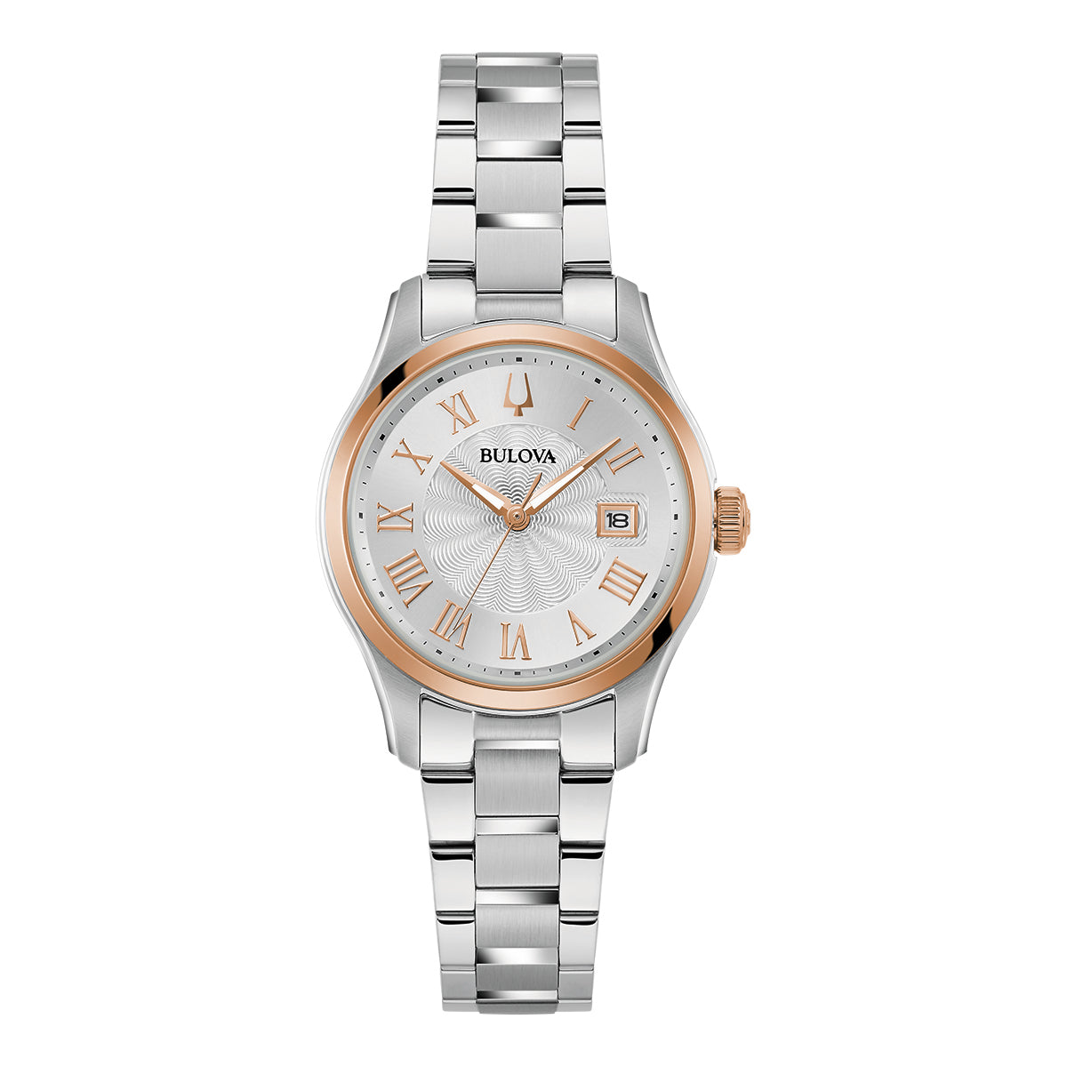 Bulova stainless steel ladies watch online and crystal halo pendant set