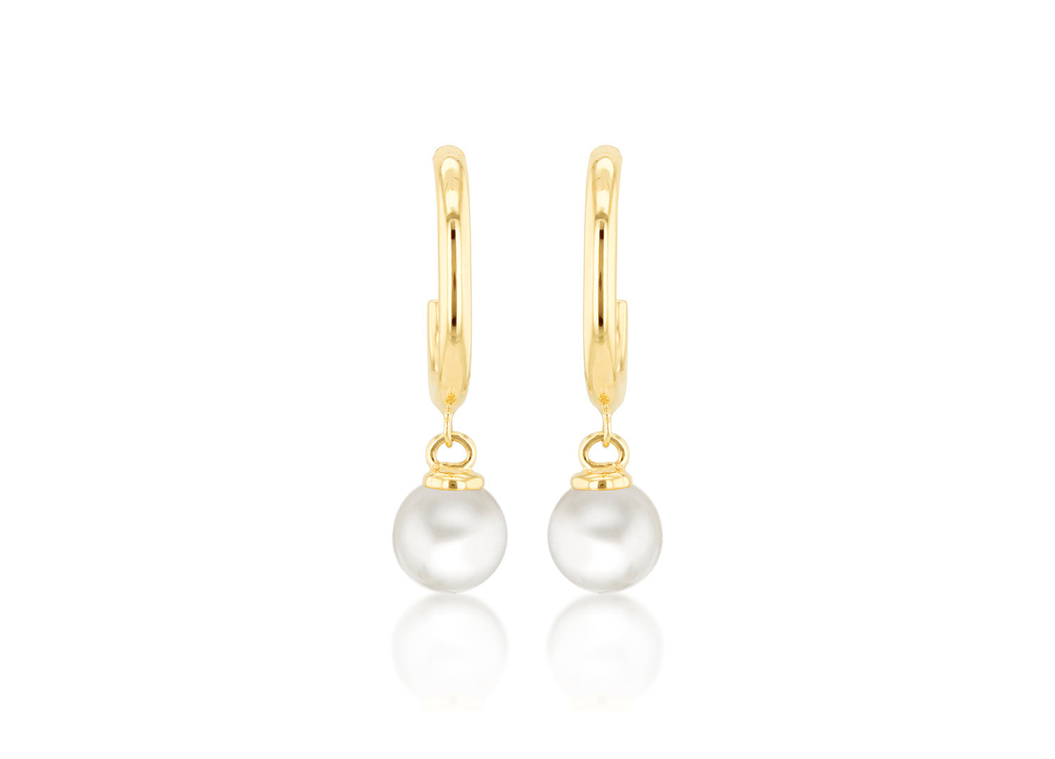 9ct Yellow Gold Freshwater Pearl Drop Earrings