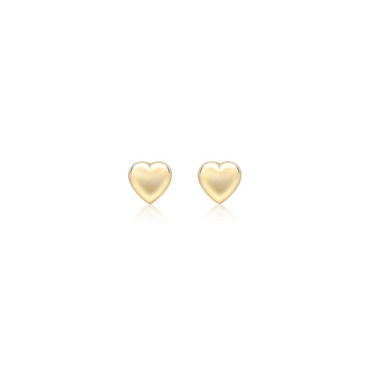 9ct Yellow Gold Mini Heart Earrings