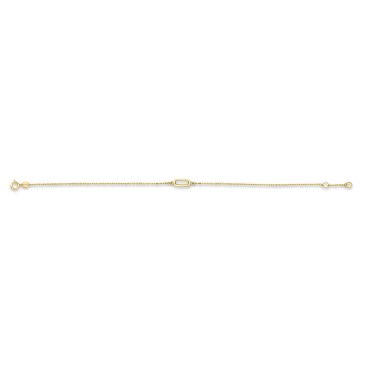 9ct Yellow Gold Mop Bracelet 17-19cm