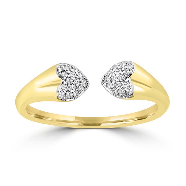 Diamond Ring with 0.09ct Diamonds in 9ct Yellow Gold