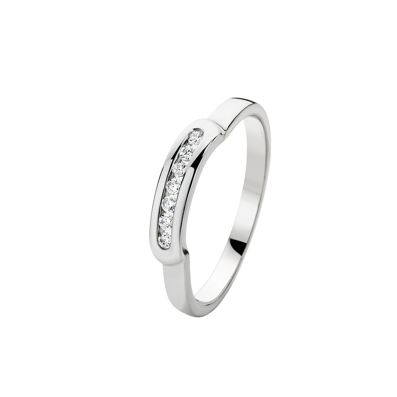 9ct White Gold Diamond Set Wedding Ring