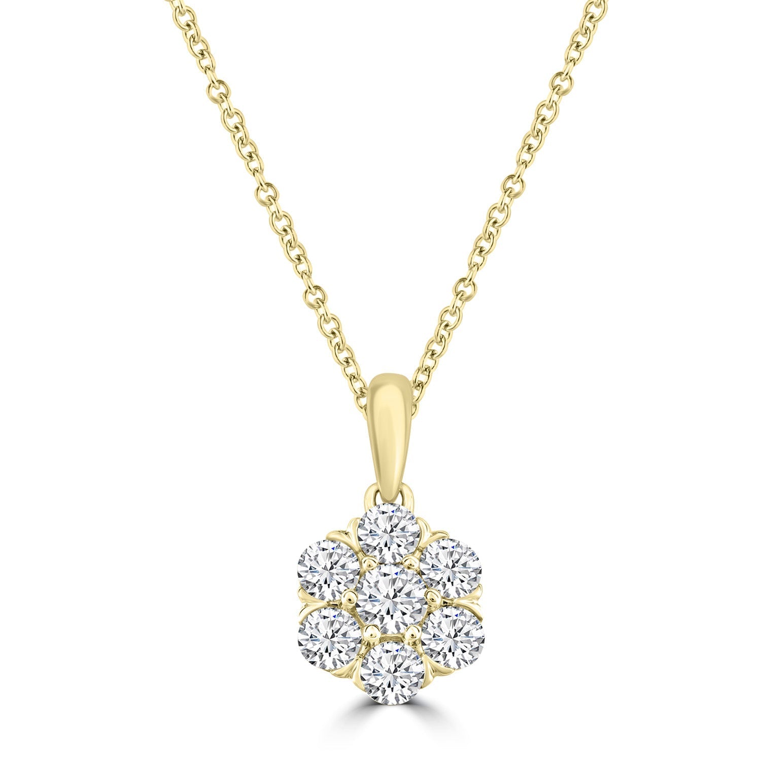 1.00ct Lab Grown Diamond Necklace in 18ct Yellow Gold