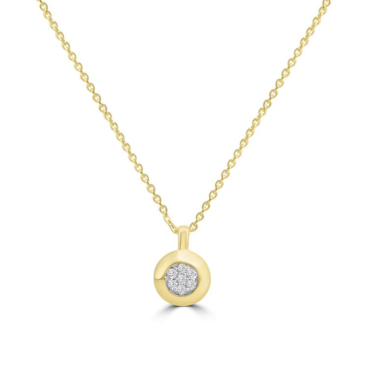 Diamond Necklace 40-45cm with 0.03ct Diamonds in 9ct Yellow Gold